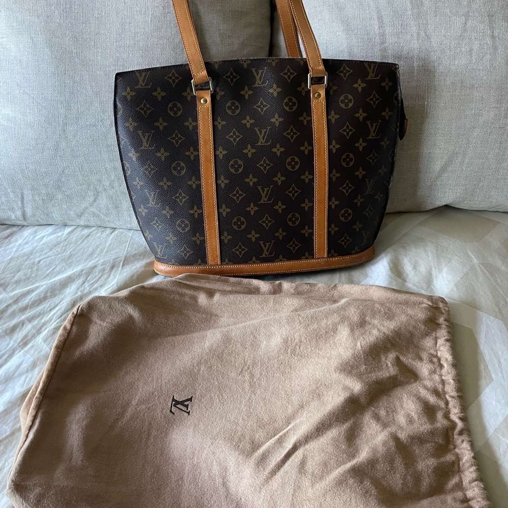 Authentic LOUIS VUITTON BABYLONE Shoulder Bag Monogram Leather Brown Nice Patina - Picture 3 of 12